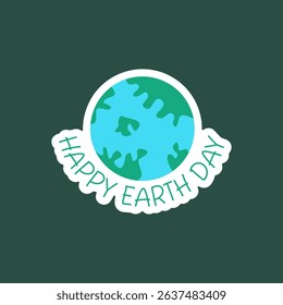 Ecological Earth stickers featuring eco-friendly themes like sustainability, recycling, green living, and nature protection. Includes flat and cute planet designs, 