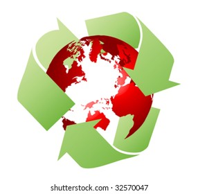 ilustración de vector de tierra ecológica