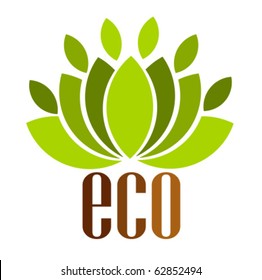 Ecological emblem or logo. Vector illustration