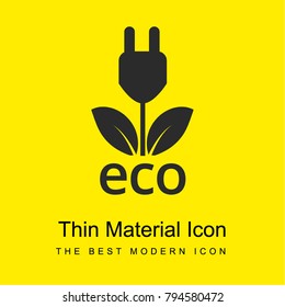Ecological energy source bright yellow material minimal icon or logo design