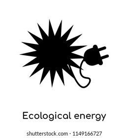 Ecological energy source icon vector isolated on white background for your web and mobile app design, Ecological energy source logo concept