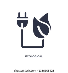 ecological energy source isolated icon. Simple element illustration from ecology concept. ecological energy source editable logo symbol design on white background. Can be use for web and mobile.