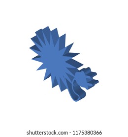 Ecological energy source isometric left top view 3D icon