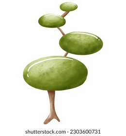 Ecological environment with beautiful plants and tree.