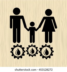 ecological family design, vector illustration eps10 graphic 