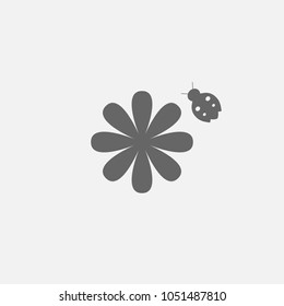 Ecological flat symbol of eco web vector line icon
