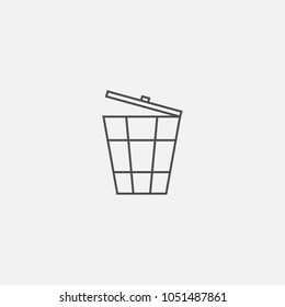 Ecological flat symbol of eco web vector line icon