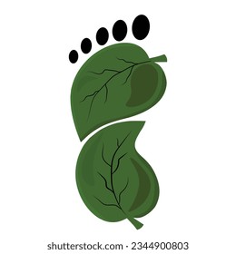 Ecological footprint type logo on white background