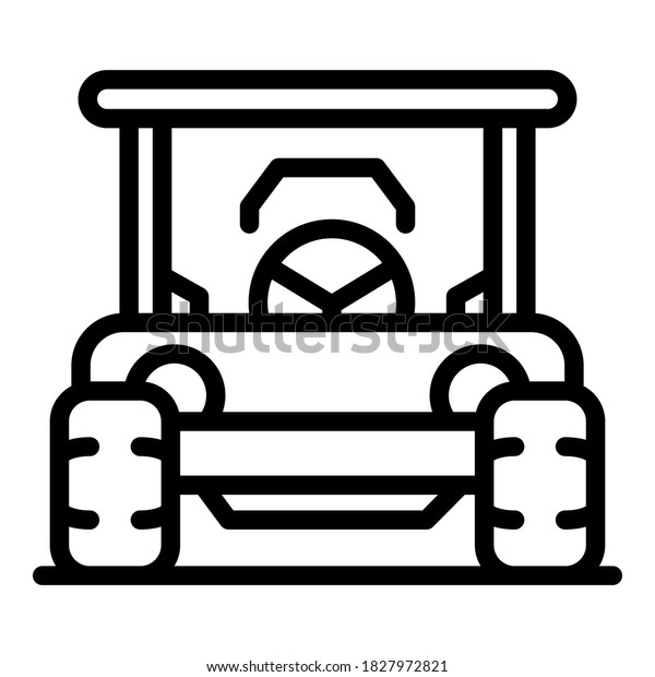 Ecological golf cart\
icon. Outline ecological golf cart vector icon for web design\
isolated on white\
background