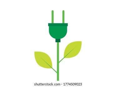 Ecological green plug of a home.