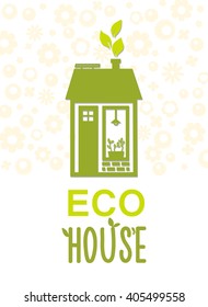 Ecological house. concept of ecology. Vector illustration.