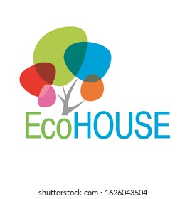 Ecological house icon. Vector design element