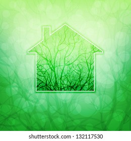 ecological house, vector eps10 illustration