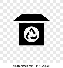 Ecological house vector icon isolated on transparent background, Ecological house transparency logo concept