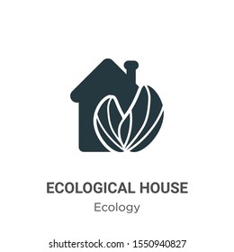 Ecological house vector icon on white background. Flat vector ecological house icon symbol sign from modern ecology collection for mobile concept and web apps design.