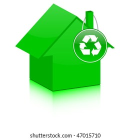 ecological house vector illustration