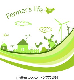 Ecological house and village