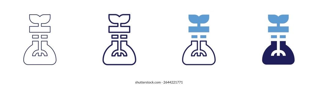 Ecological icon in 4 different styles. Thin Line, Line, Bold Line, Duotone. Duotone style. Editable stroke.