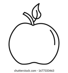 Ecological icon apple. Isolated on white background. Vector illustration.