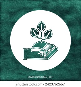 Ecological icon design for social media template.