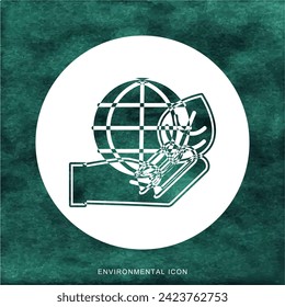 Ecological icon design for social media template.