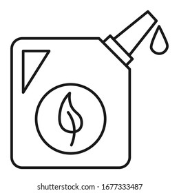 Ecological icon. Environmentally friendly fuel. Isolated on white background. Vector illustration.
