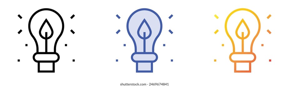 ecological icon. Linear, Blue Fill and Gradient Style Design Isolated On White Background