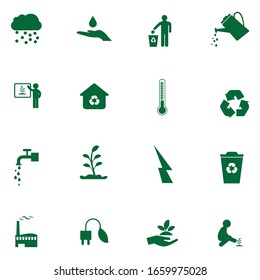 Ecological icon. Nice vector graphics for farming activities, weather observations or farmers etc.