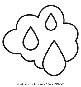 Ecological icon raindrops. Isolated on white background. Vector illustration.
