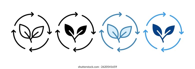 Ecological Icon Set Multiple Style Collection