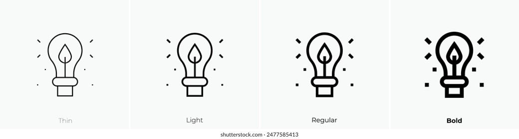ecological icon. Thin, Light Regular And Bold style design isolated on white background