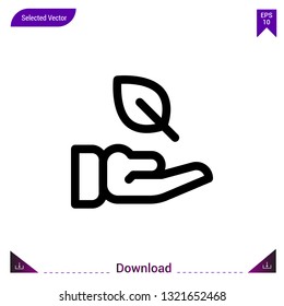 ecological icon vector . Best modern, simple, isolated, application ,ecology icons, logo, flat icon for website design or mobile applications, UI / UX design vector format