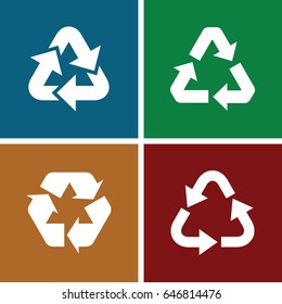 Ecological icons set. set of 4 ecological filled icons such as