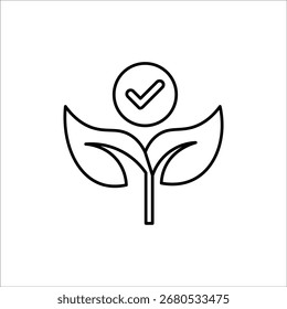 ecological icons. simple line vector