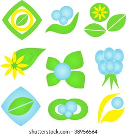 Iconos ecológicos. Ilustración del vector