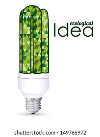 ecological idea over white background vector illustration 