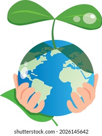 An ecological image of the earth that protects greenery