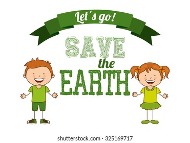 ecological kids design, vector illustration eps10 graphic 
