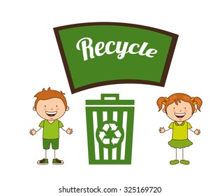 ecological kids design, vector illustration eps10 graphic 