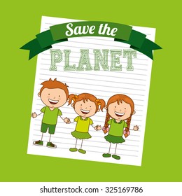 ecological kids design, vector illustration eps10 graphic 