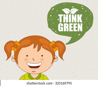 ecological kids design, vector illustration eps10 graphic 