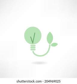 Ecological light bulb icon