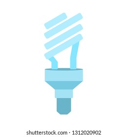 Ecological light bulb icon. Halogen lamp. Flat vector illustration isolated on white background.