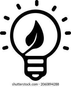 Icono de la bombilla ecológica sobre fondo blanco aislado. ilustración vectorial