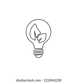 Ecological light bulb icon. Simple outline vector of energy set for UI and UX, website or mobile application