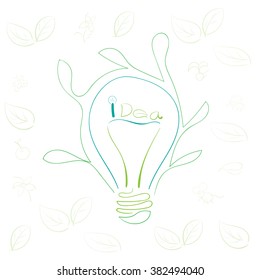 Ecological light bulb with idea