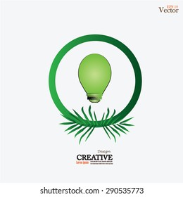 Ecological light bulb.eco lamp.vector illustration.