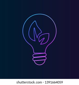 Ecological light bulb nolan icon. Simple thin line, outline vector of Energy icons for UI and UX, website or mobile application