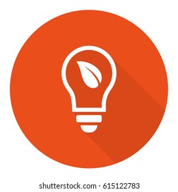 Ecological lightbulb icon stock vector illustration flat design