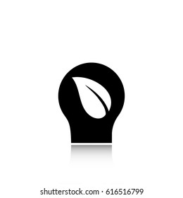 Ecological lightbulb icon stock vector illustration flat design